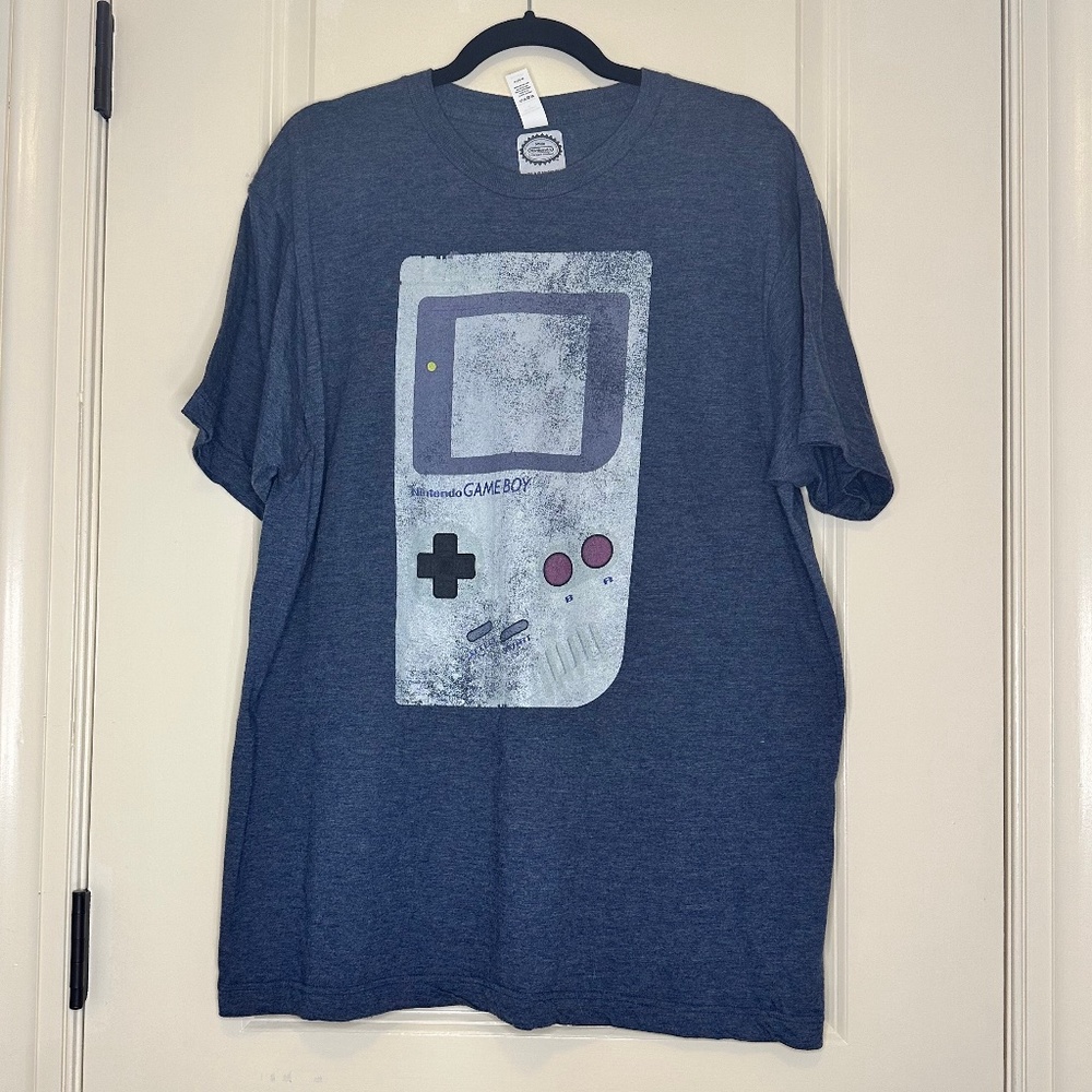 Nintendo Game Boy Mens Bluish-Grey T-Shirt - Size XL